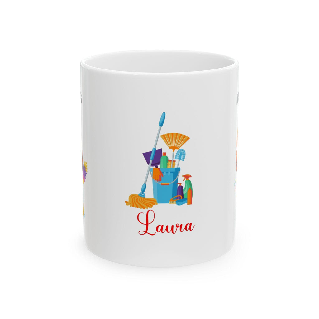 Personalised Miss Cleaning Mug, Fun Gift, 11oz Ceramic Coffee Cup Drinkware