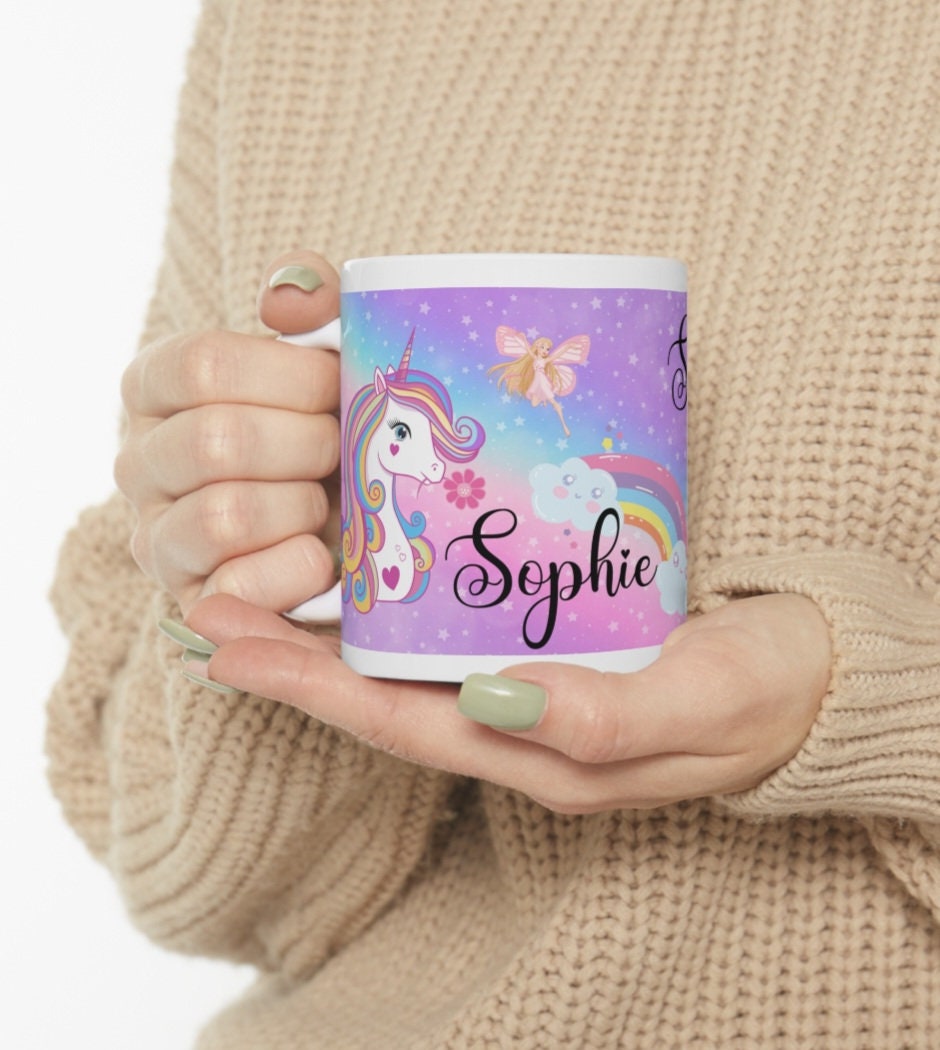 Personalised Unicorn Fairy Mug: Whimsical Gift for Girls