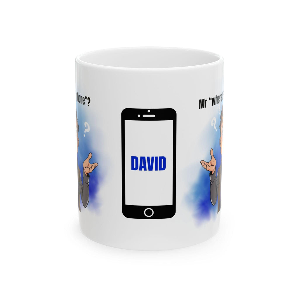 Mr Where's My Phone Mug: Novelty Gift, personalised