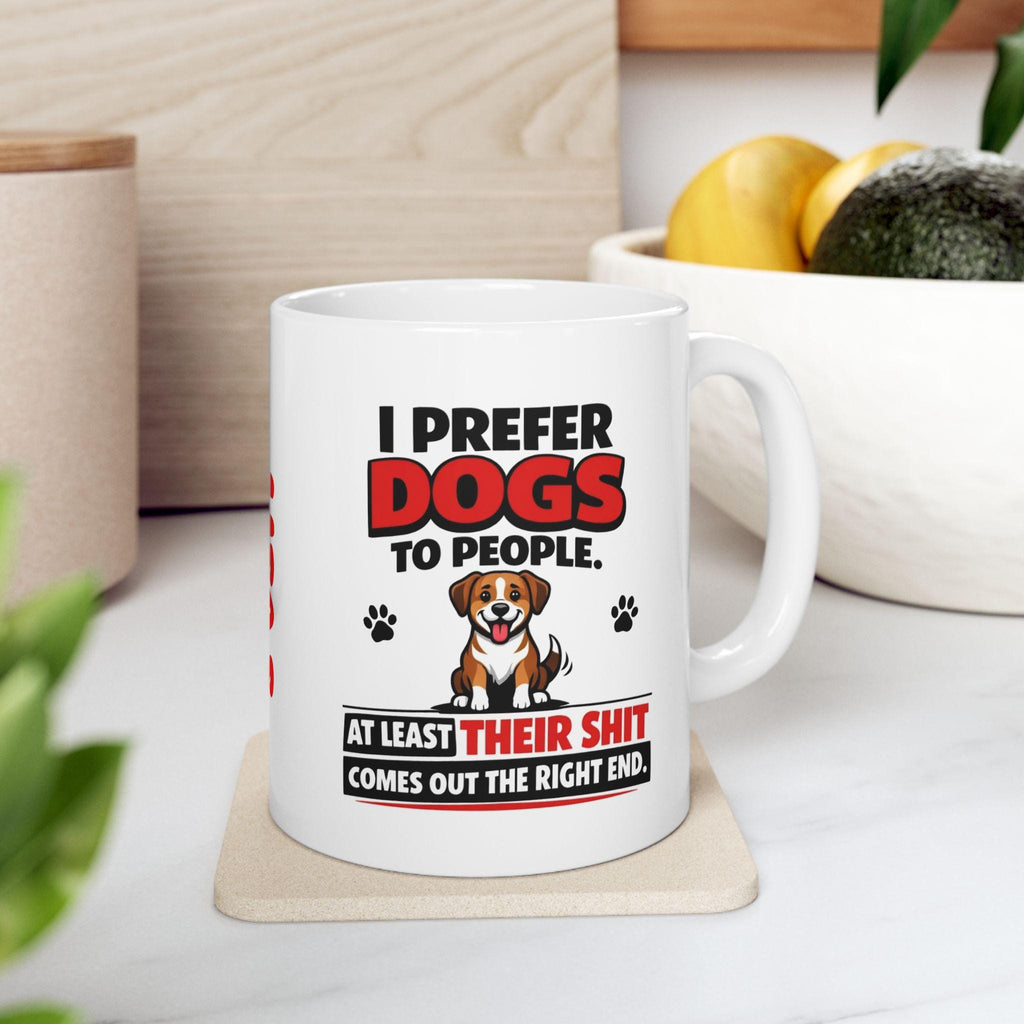 I prefer dogs to people Mug - Personalised Funny Novelty Gift