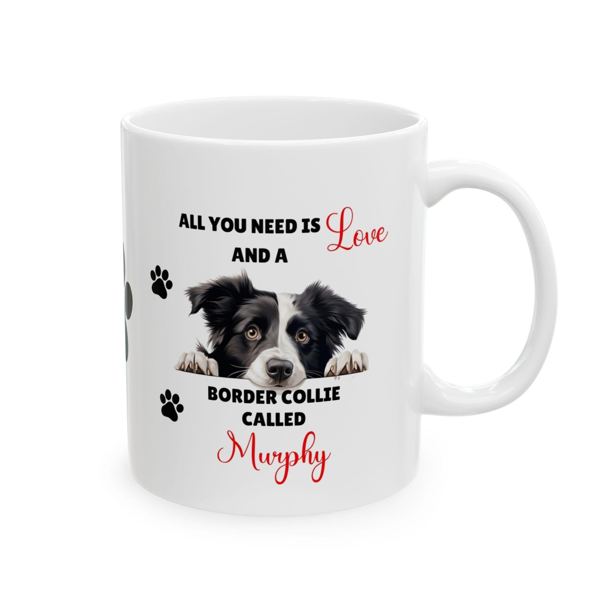 Personalised Border Collie Mug: Dog Lover Gift