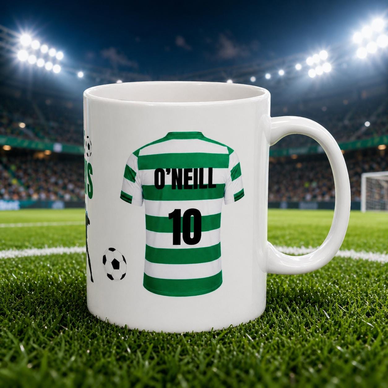 Celtic Themed Mug, THE BHOYS!, Personalised, Him, Her, Football, Gift, Xmas, Coffee, Tea, Birthday, cup