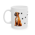 Personalised Boxer Dog Mug: Paw Print Coffee Cup, Dog Lover Gift