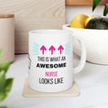 Awesome Nurse Ceramic Coffee Mug, Personalized Gift