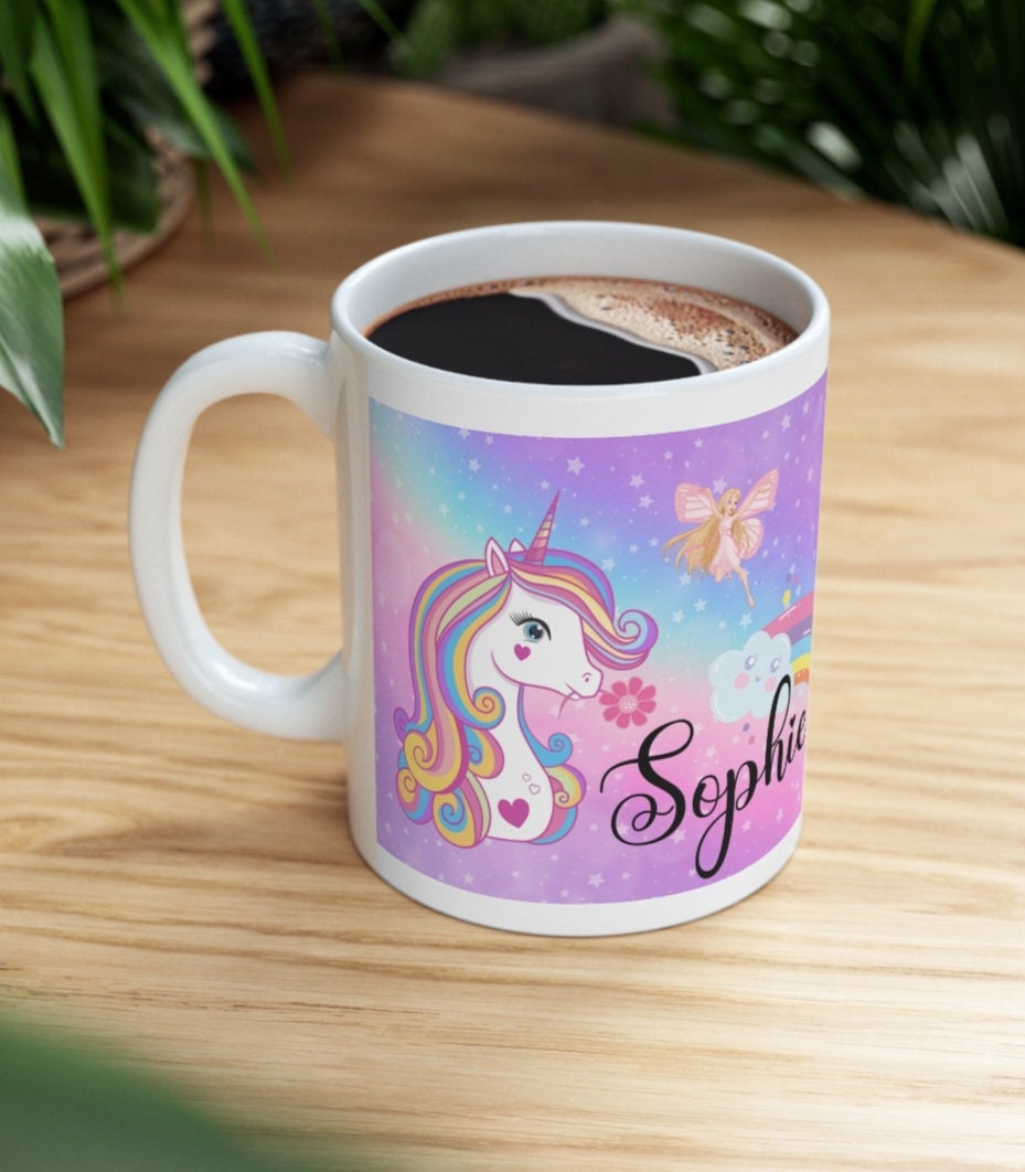 Personalised Unicorn Fairy Mug: Whimsical Gift for Girls