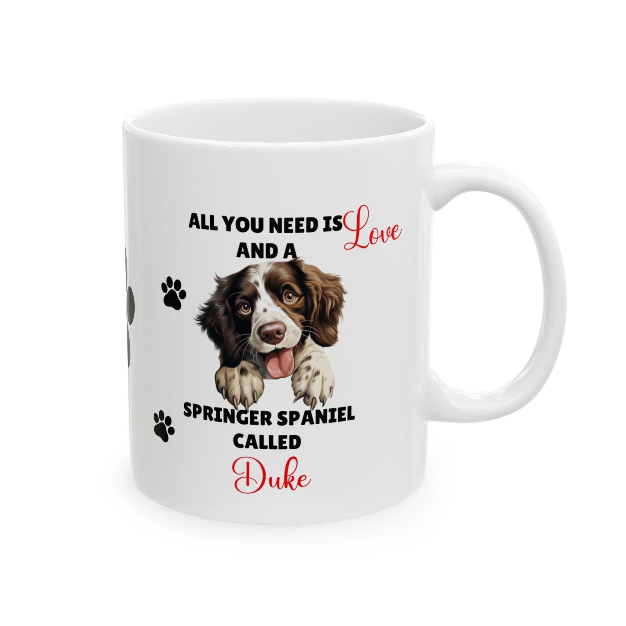 Personalised Springer Spaniel Mug: Dog Lover Gift