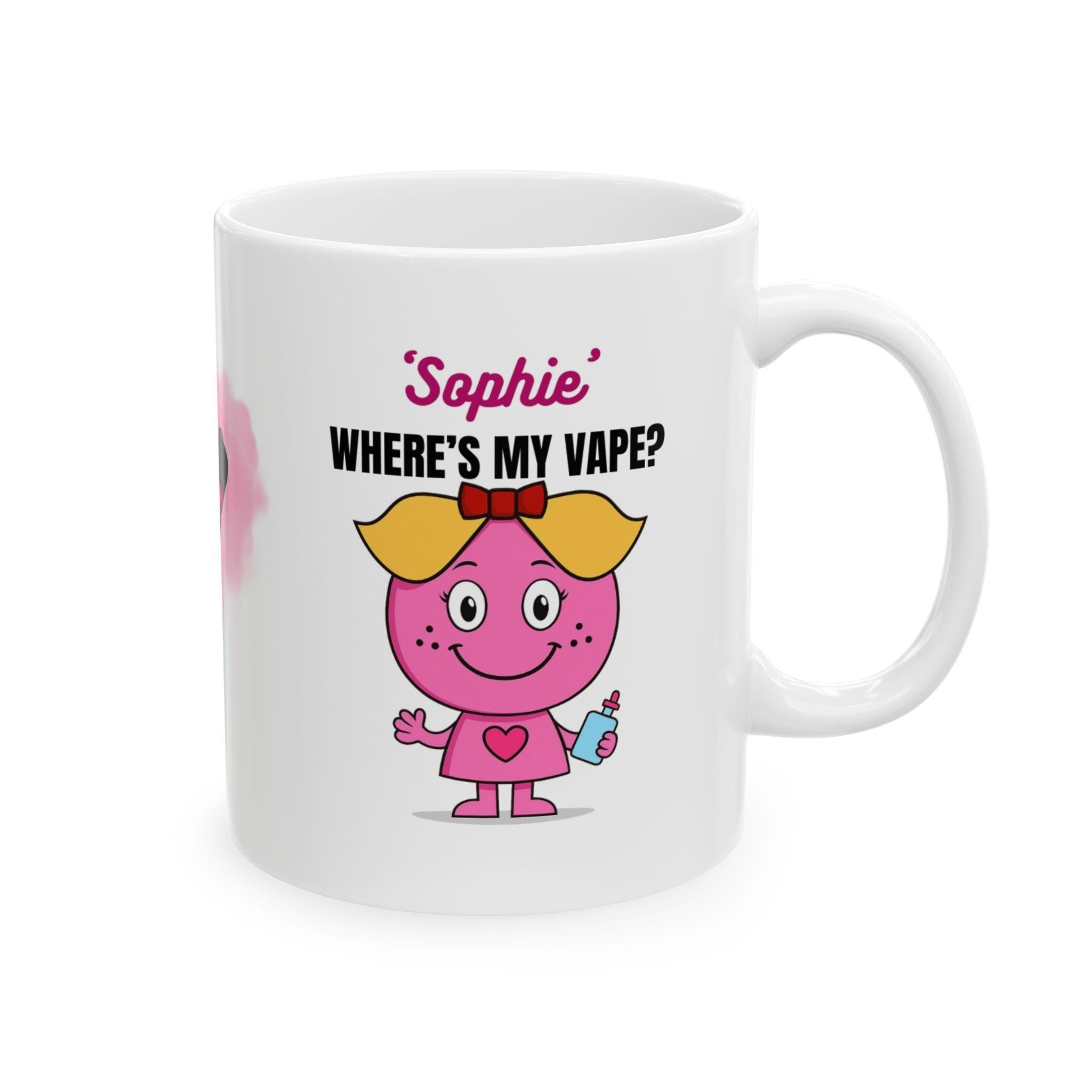 Personalised Where's My Vape Mug: Novelty Gift