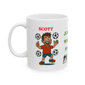 Just a man who loves Football, mug, personalised, fun, football