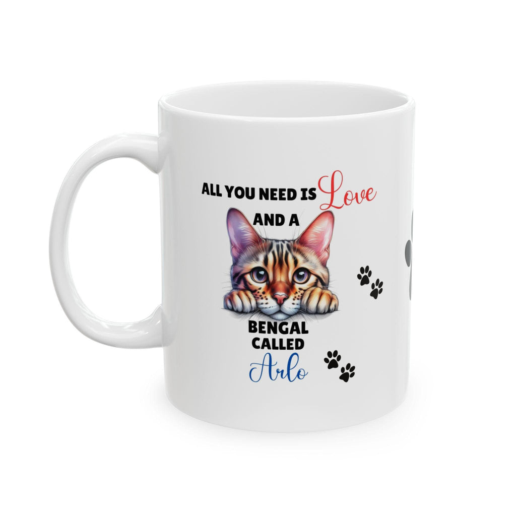 Personalised Bengal Cat Mug, Cat Lover Gift