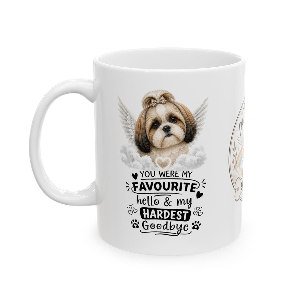 Personalised Shih Tzu Memorial Mug Personalised, Pet Loss Gift, Dog Remembrance Mug, Favourite Hello Hardest Goodbye 11oz