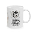 Personalised Husky Memorial Mug Personalised, Pet Loss Gift, Dog Remembrance Mug, Favourite Hello Hardest Goodbye, 11oz Coffee Cup
