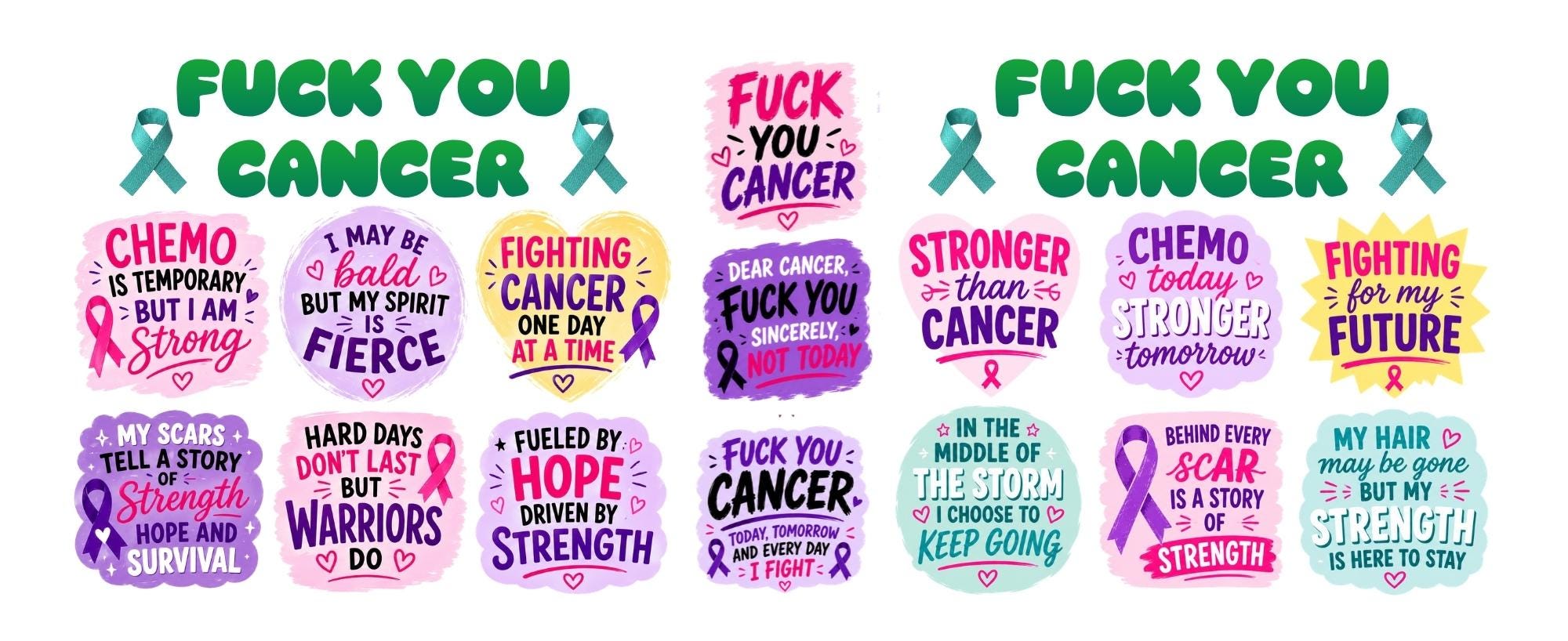 Fuck You Cancer Mug | Chemo Warrior Gift | Survivor Mug | Funny Support Gift | Strong Fighter Coffee Cup 11oz