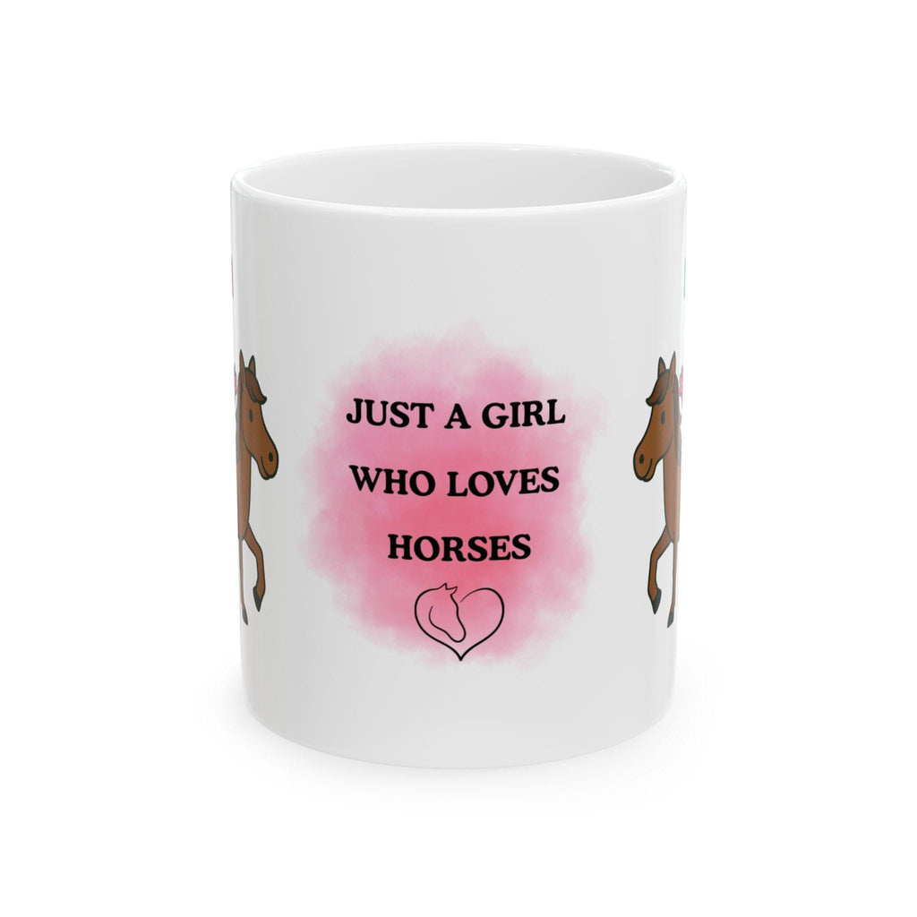 Personalised Horse Lover Mug, Girl Riding Horse Illustration