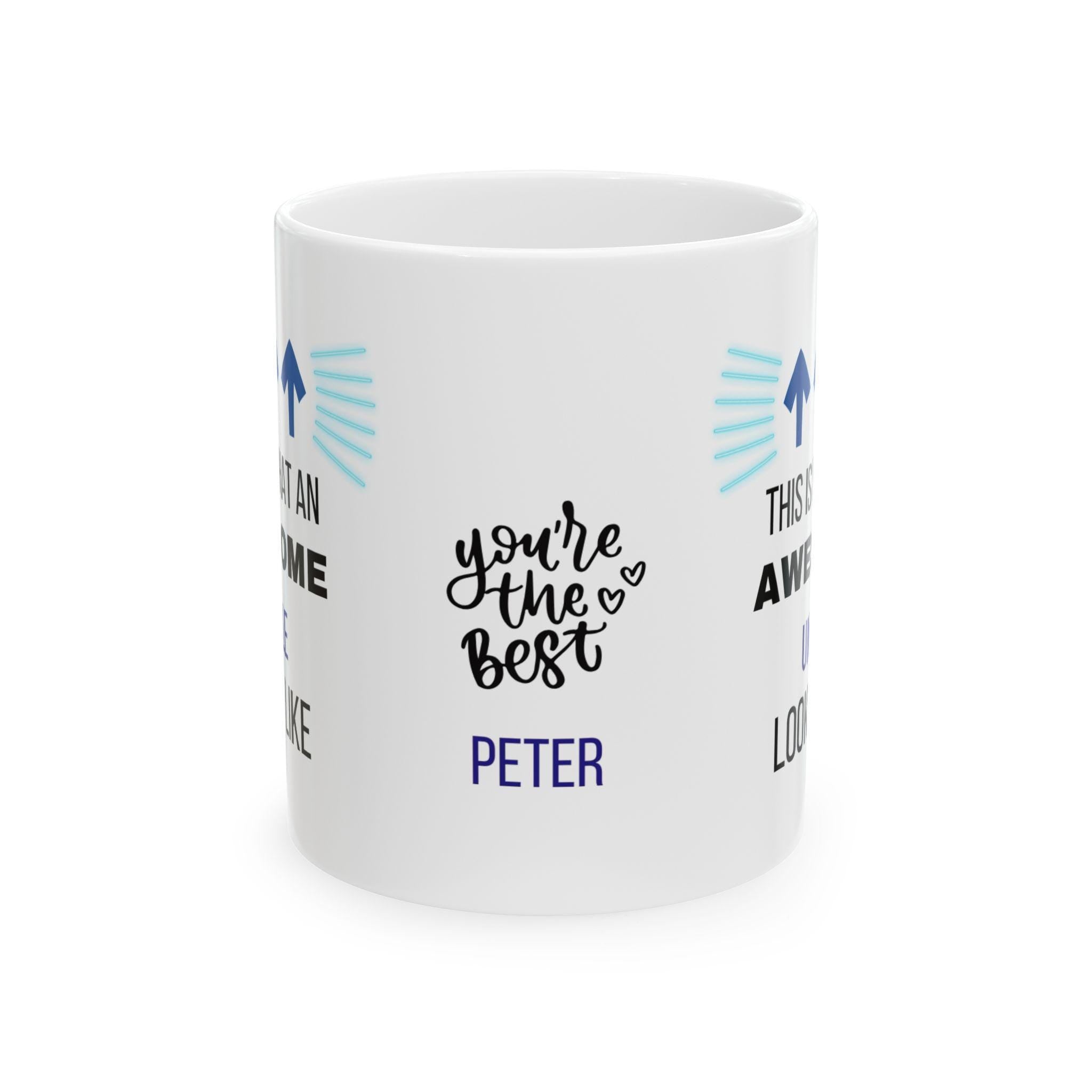 This is what an awesome Uncle looks like, Novelty, Gift, Work, Fun, Cup, Ceramic, Coffee, Personalised