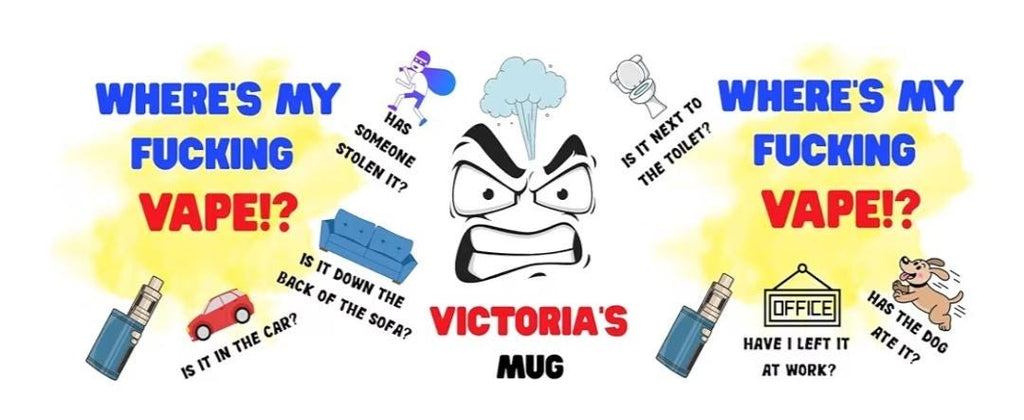 Personalised Where's my fucking vape, mug, Christmas, birthday, fun, lost, missing, him, her, Swearing, 11oz Ceramic Coffee Cup Drinkware