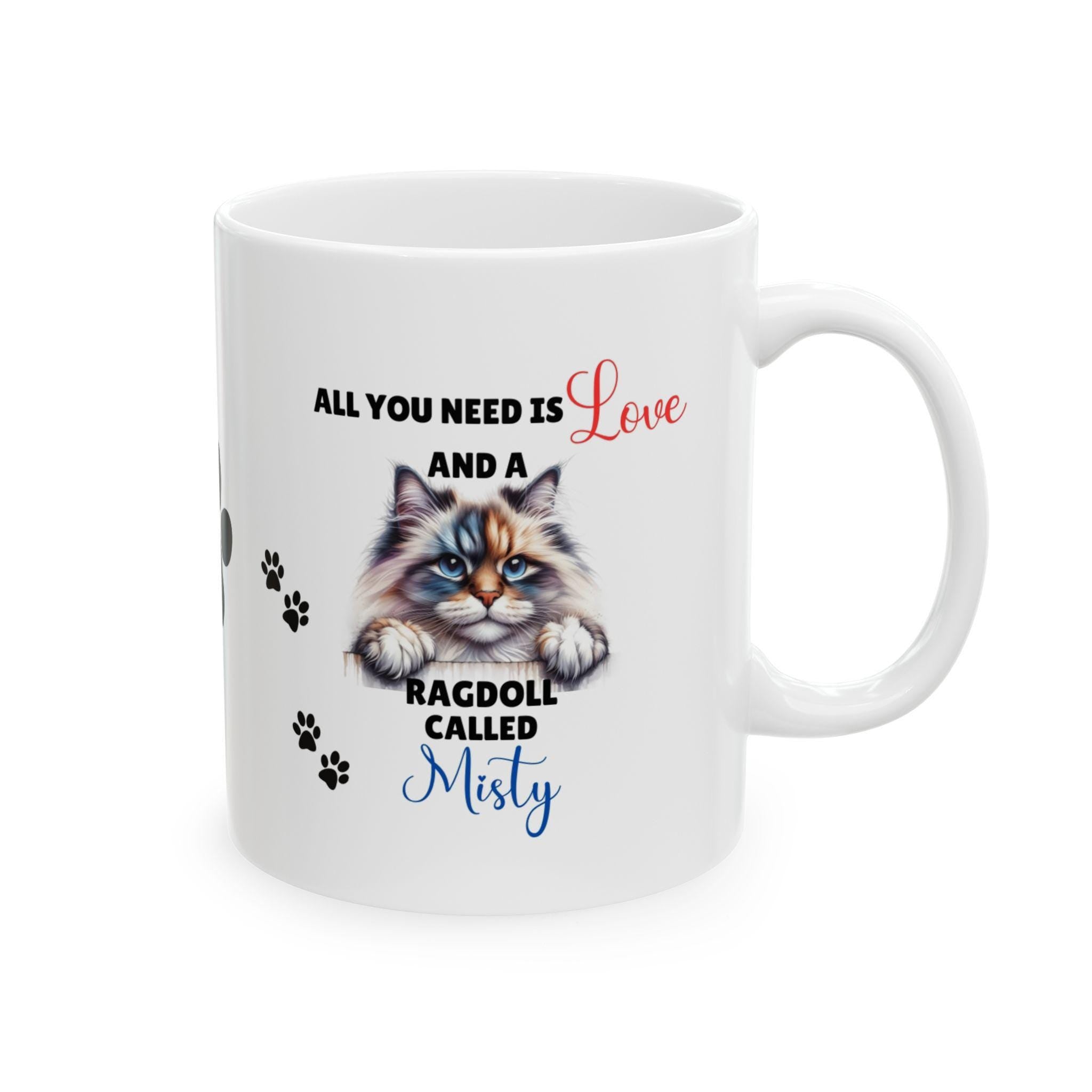 Personalised Ragdoll Cat Mug, Cute Cat Lover Gift