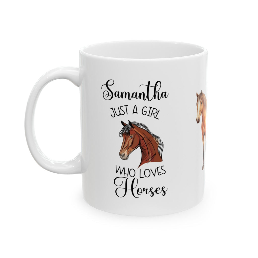 Personalised Horse Mug: Ceramic Coffee Cup, Horse Lover Gift