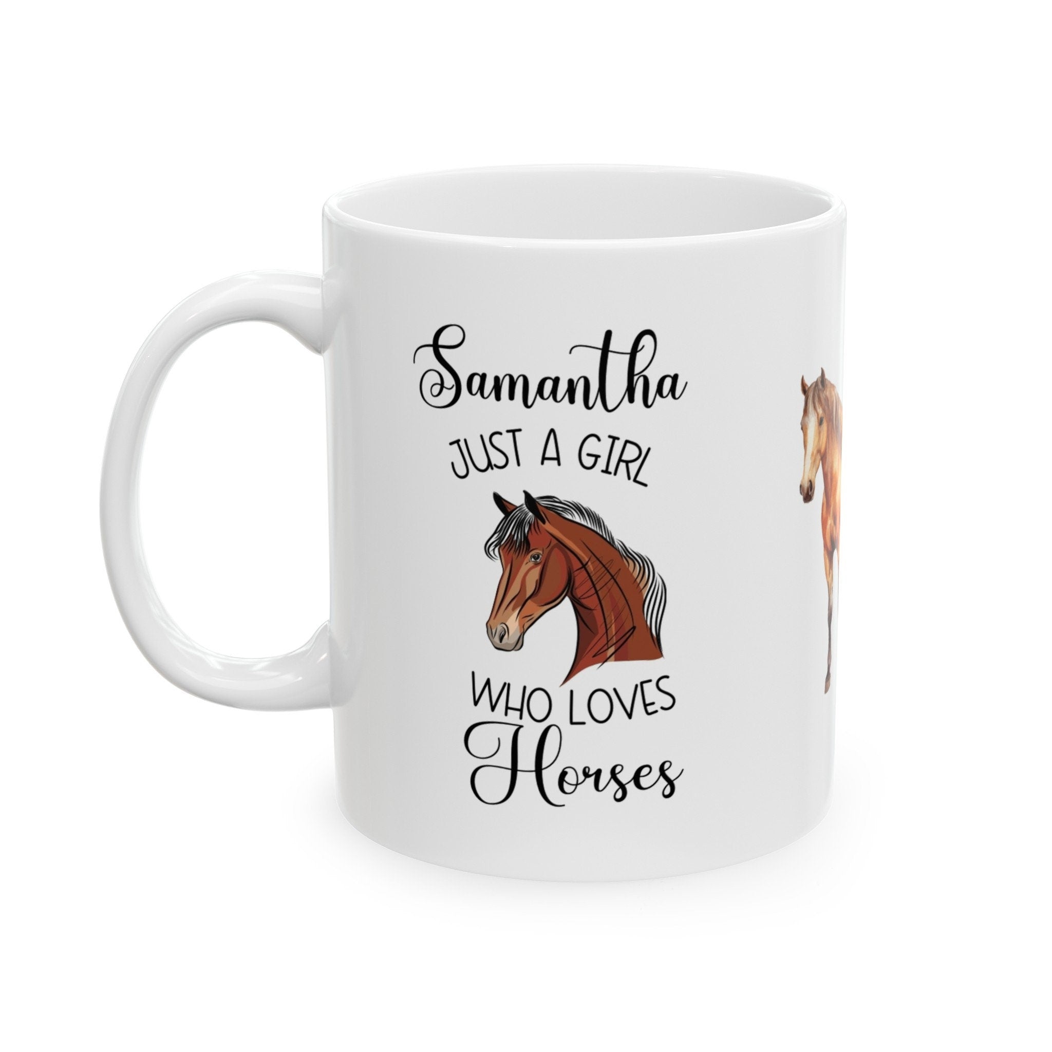 Personalised Horse Mug: Ceramic Coffee Cup, Horse Lover Gift