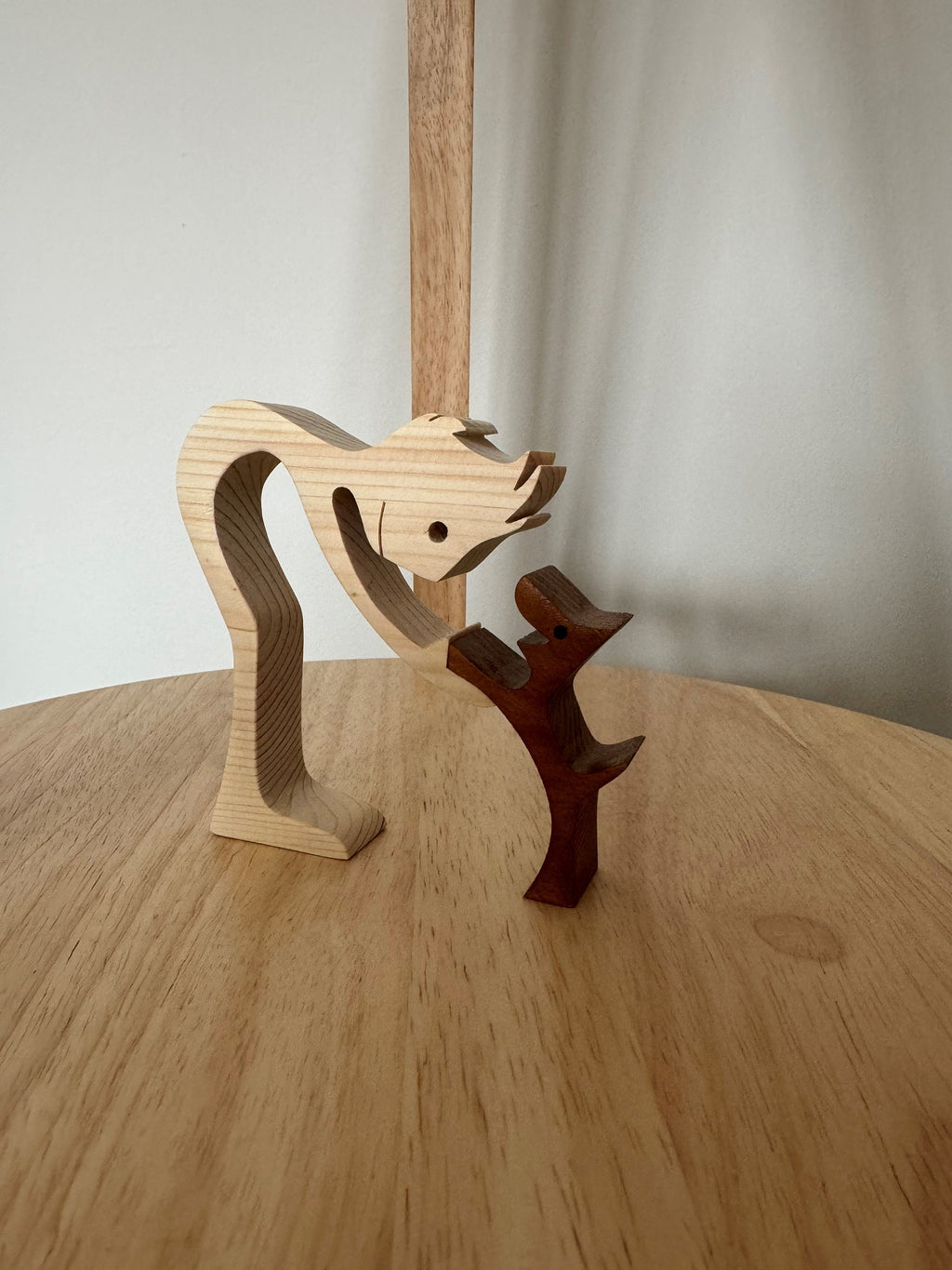 Man and dog, Wooden sculpture, Hand made,  Craftmanship, Animal, Dog, Unique