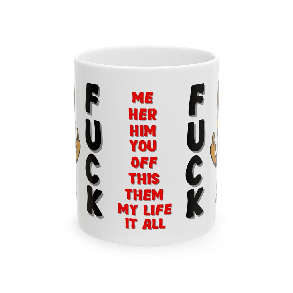 German shepherd fuck you mug. funny, angry mood, gift.