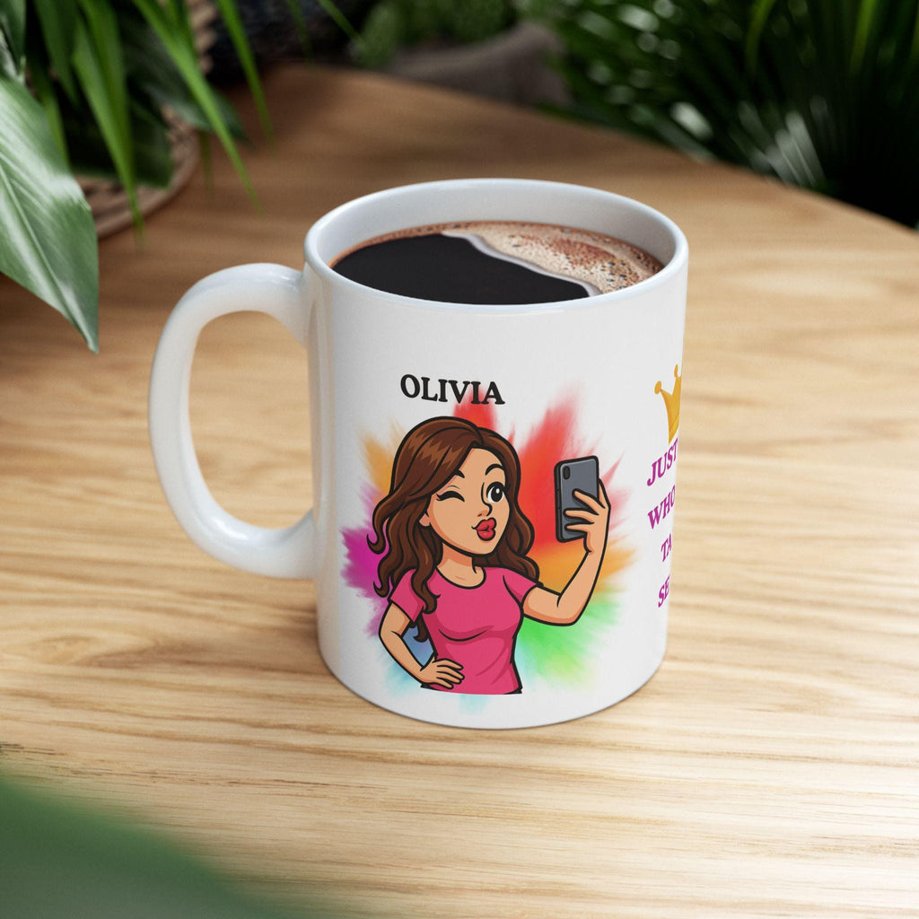 Personalised Selfie Lover Mug, Custom Photo Gift for Her