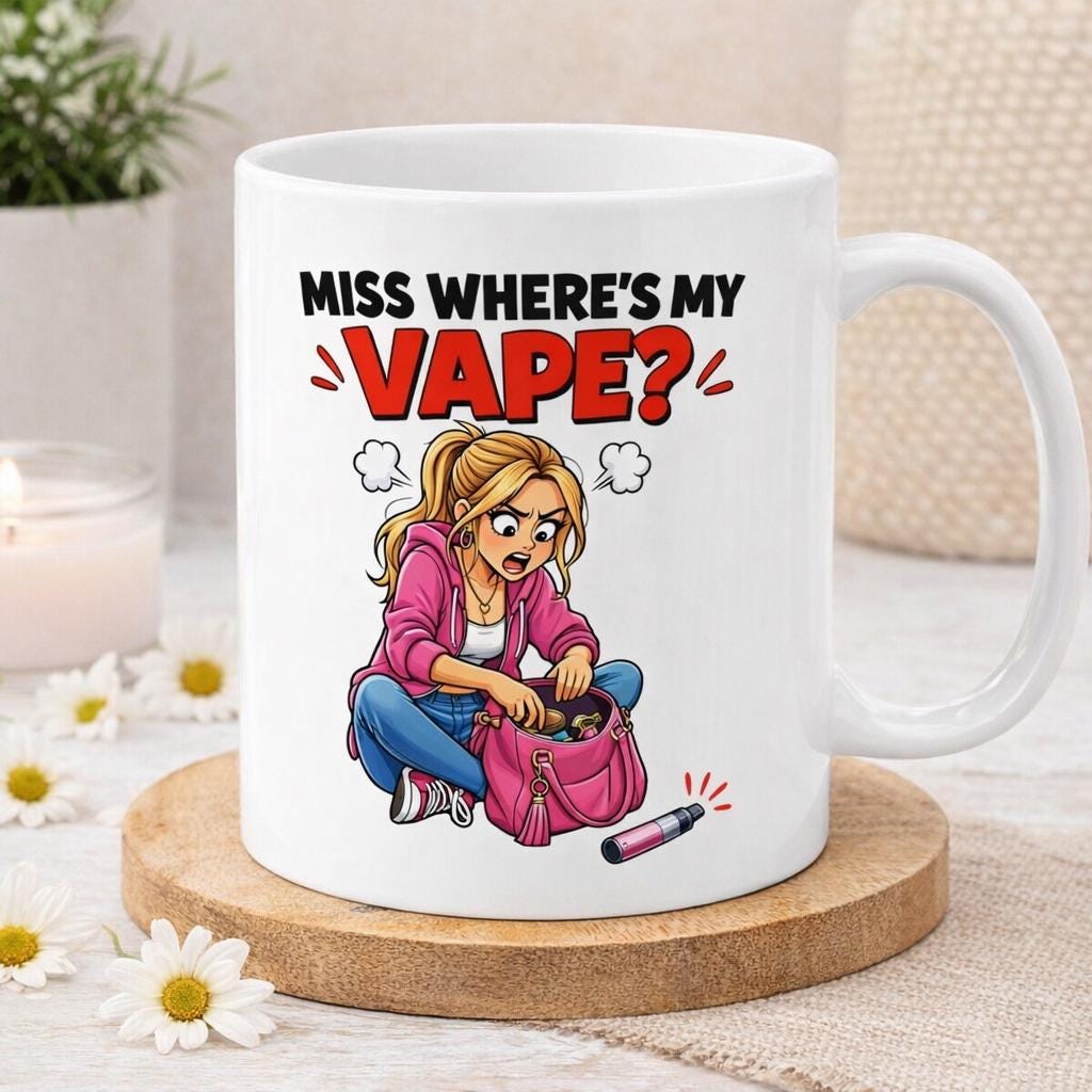 Personalised 'Miss Where's My Vape' Mug - Funny Novelty Gift