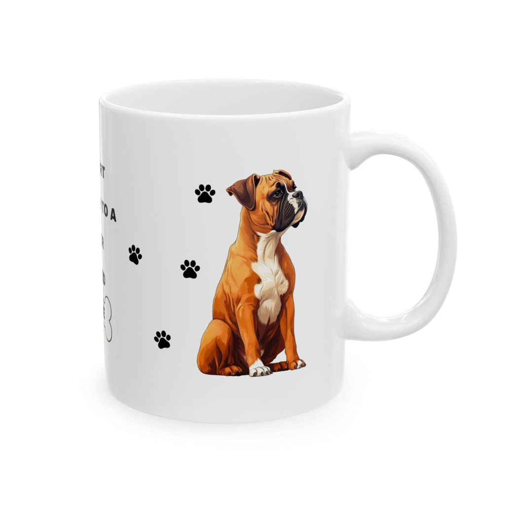 Personalised Boxer Dog Mug: Paw Print Coffee Cup, Dog Lover Gift