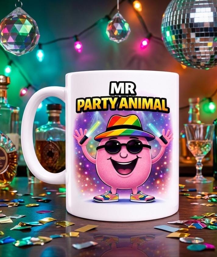 Party Animal Lover Funny Mug, Fun Gift, 11oz