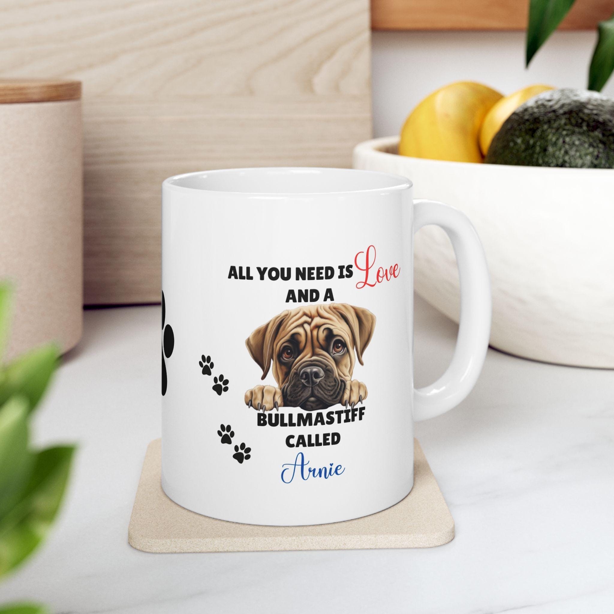 Personalised Bullmastiff Mug: Dog Lover Gift