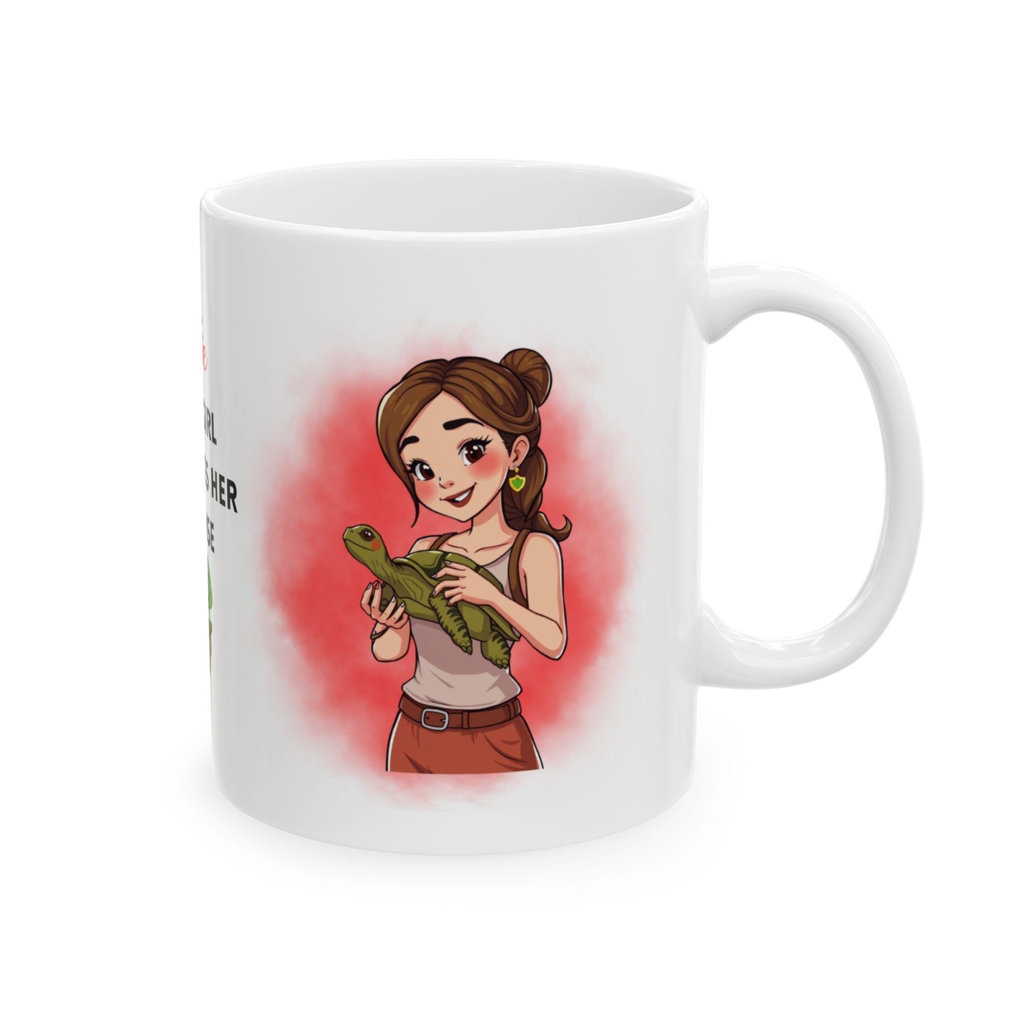 Personalised Tortoise Mug: Just A Girl Who Loves Tortoises, Reptile Gift