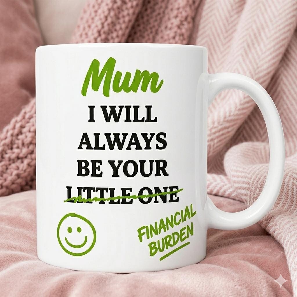 Funny Mothers Mums Mug, I Will Always Be Your Financial Burden, Joke Cup 11oz