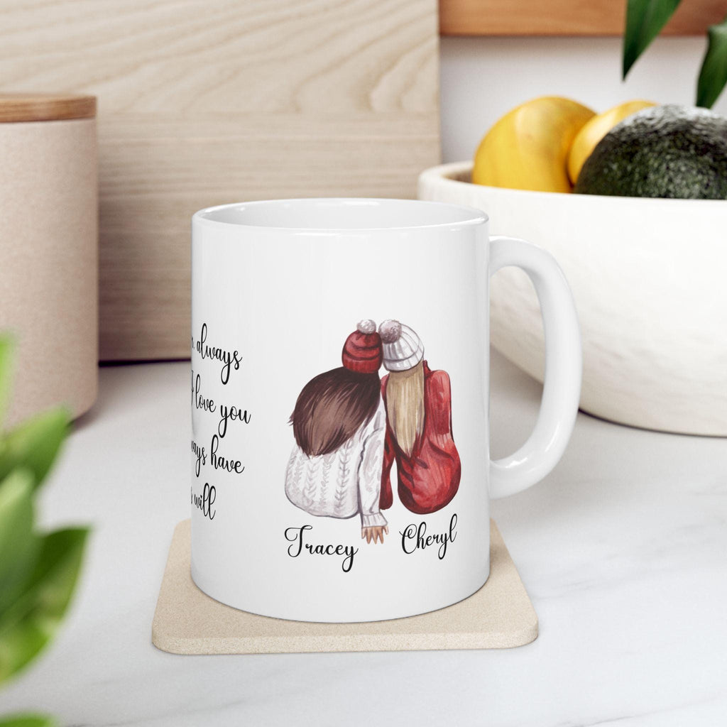 Personalized Sisters Mug, Best Friend Gift