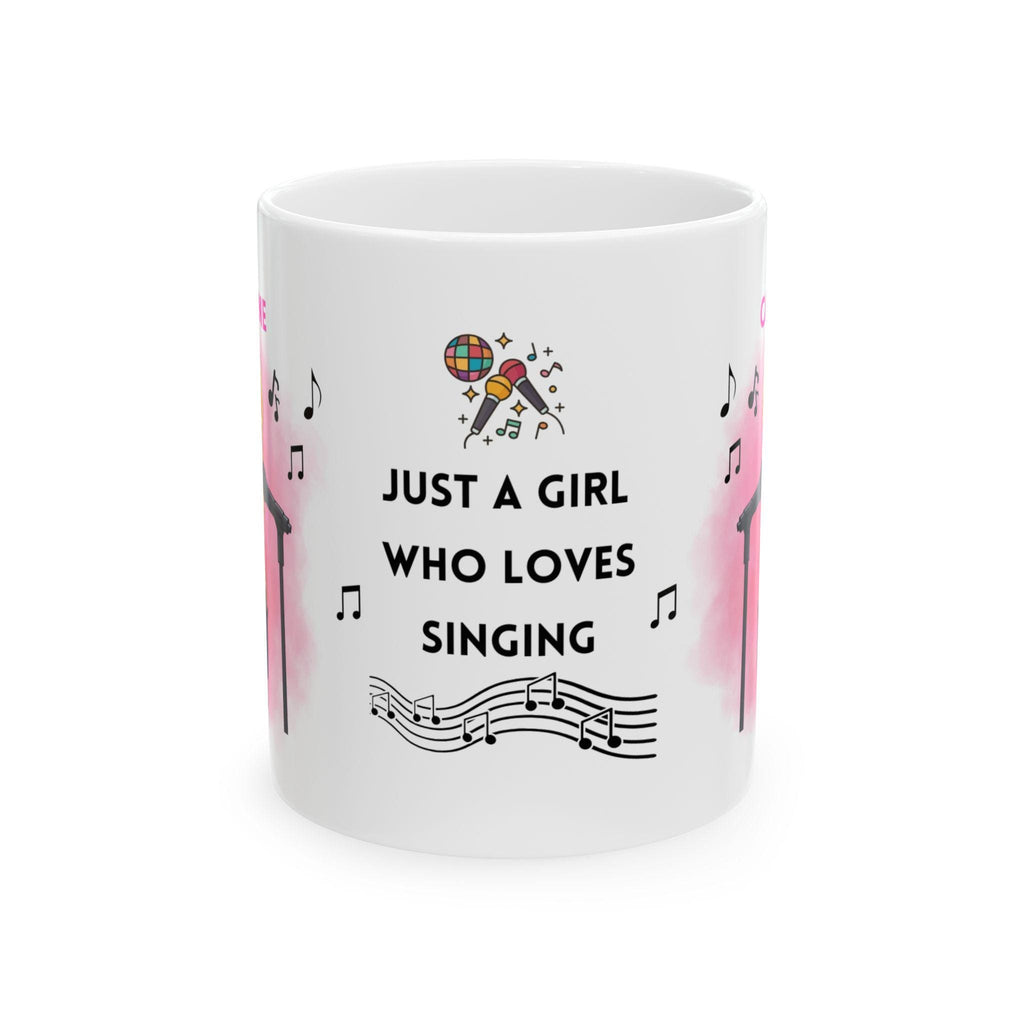 Just a girl who loves singing, personalised, singer, gift, 11oz mug