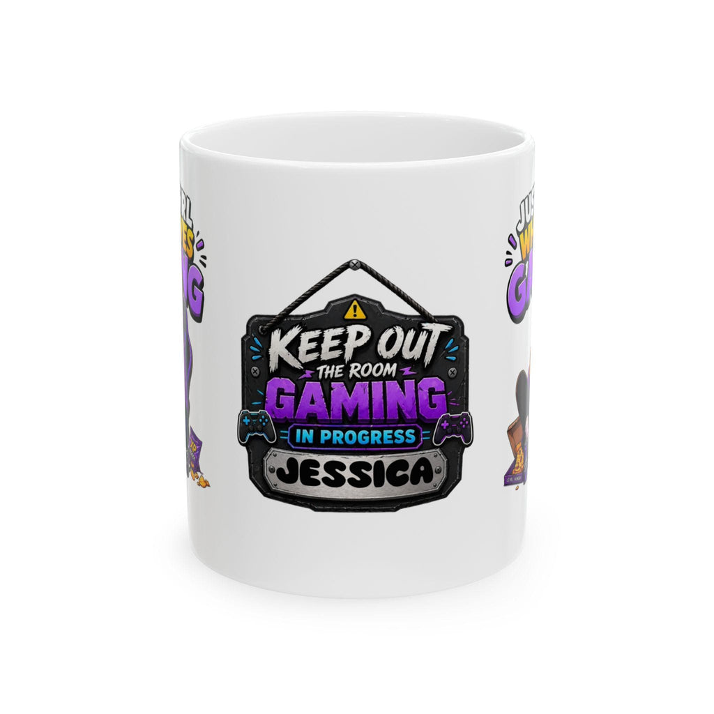 Personalised Just A Girl Who Loves Gaming Mug, Gamer Gift for Her, 11oz Ceramic Cup