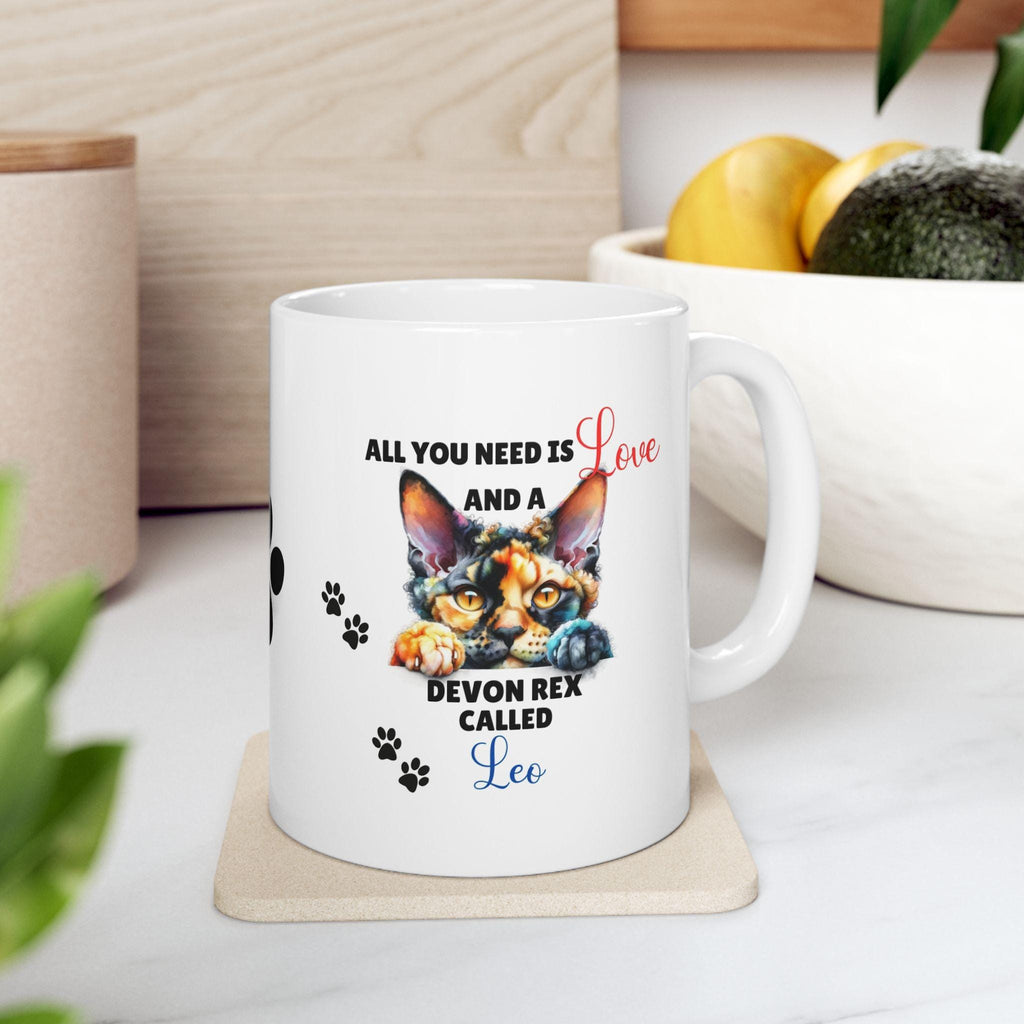Personalised Devon Rex Cat Mug, Cat Lover Gift