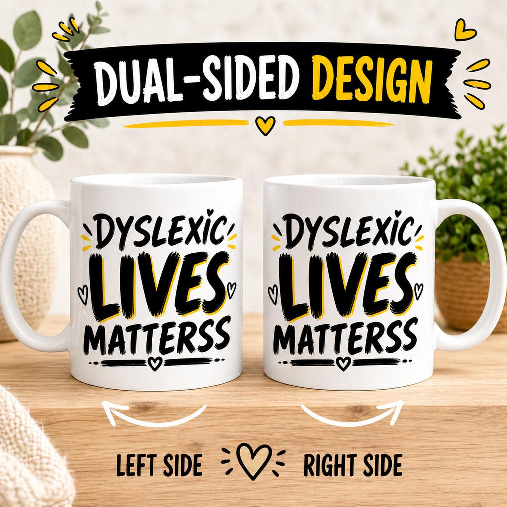 Funny Dyslexic Lives Mattress Mug, Humour Novelty Joke Cup, Work, Workplace, Office, Present, 11oz Ceramic