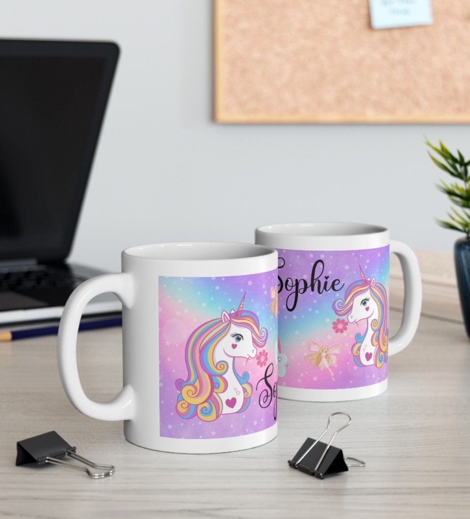 Personalised Unicorn Fairy Mug: Whimsical Gift for Girls