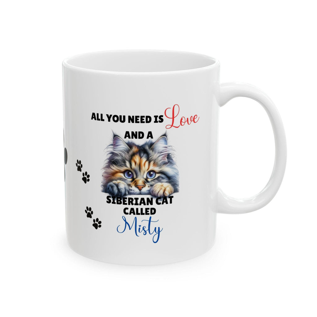 Personalided Siberian Cat Mug, Cat Lover Gift