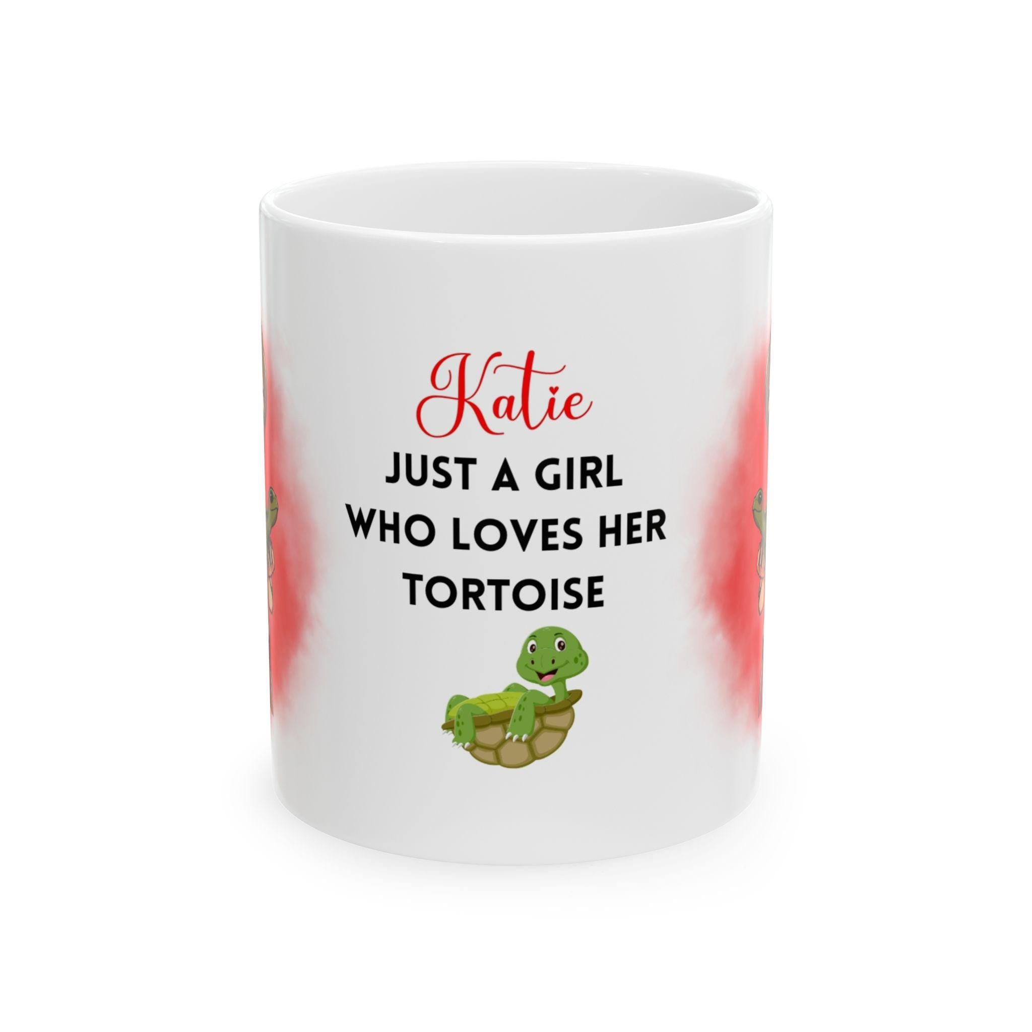 Personalised Tortoise Mug: Just A Girl Who Loves Tortoises, Reptile Gift
