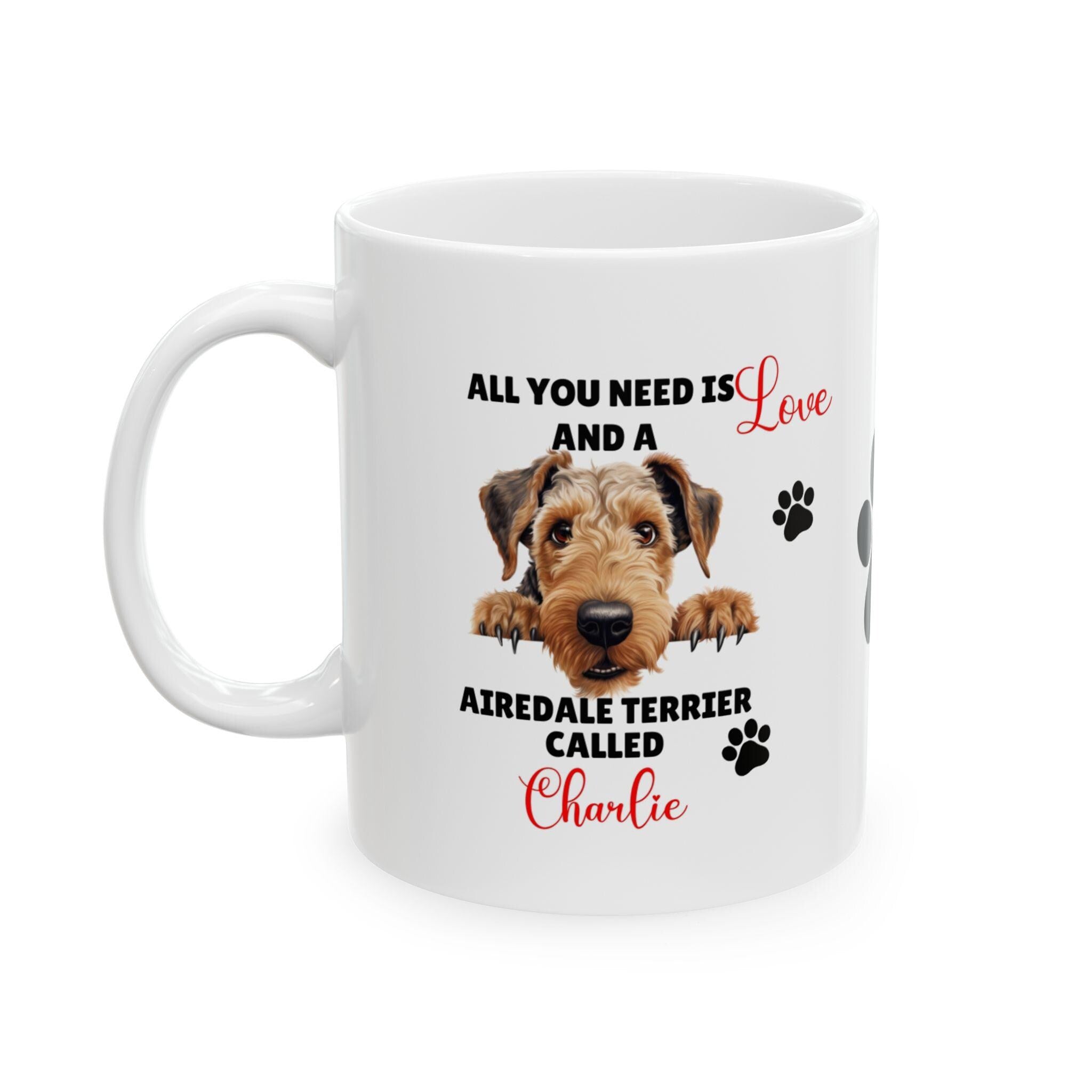 Personalised Airedale Terrier Mug: Dog Lover Gift