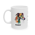 Personalised Lurcher Watercolor Mug - Greyhound Dog Lover Gift