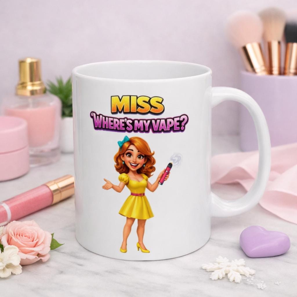 Personalised 'Miss Where's My Vape' Mug - Funny Novelty Gift