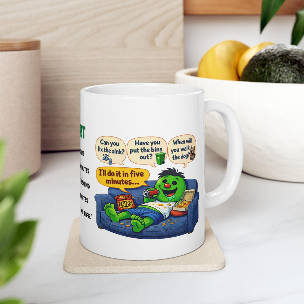 Mr i'll do it in five minutes mug, personalised, Husband, Partner, Him, Funny, Banter
