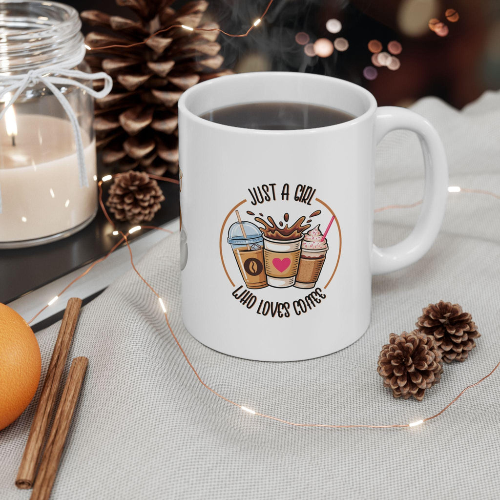 Personalised Coffee Lover Mug, "Just a Girl Who Loves Coffee"
