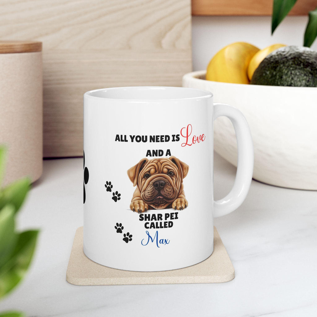 Personalised Shar Pei Mug: Dog Lover Gift