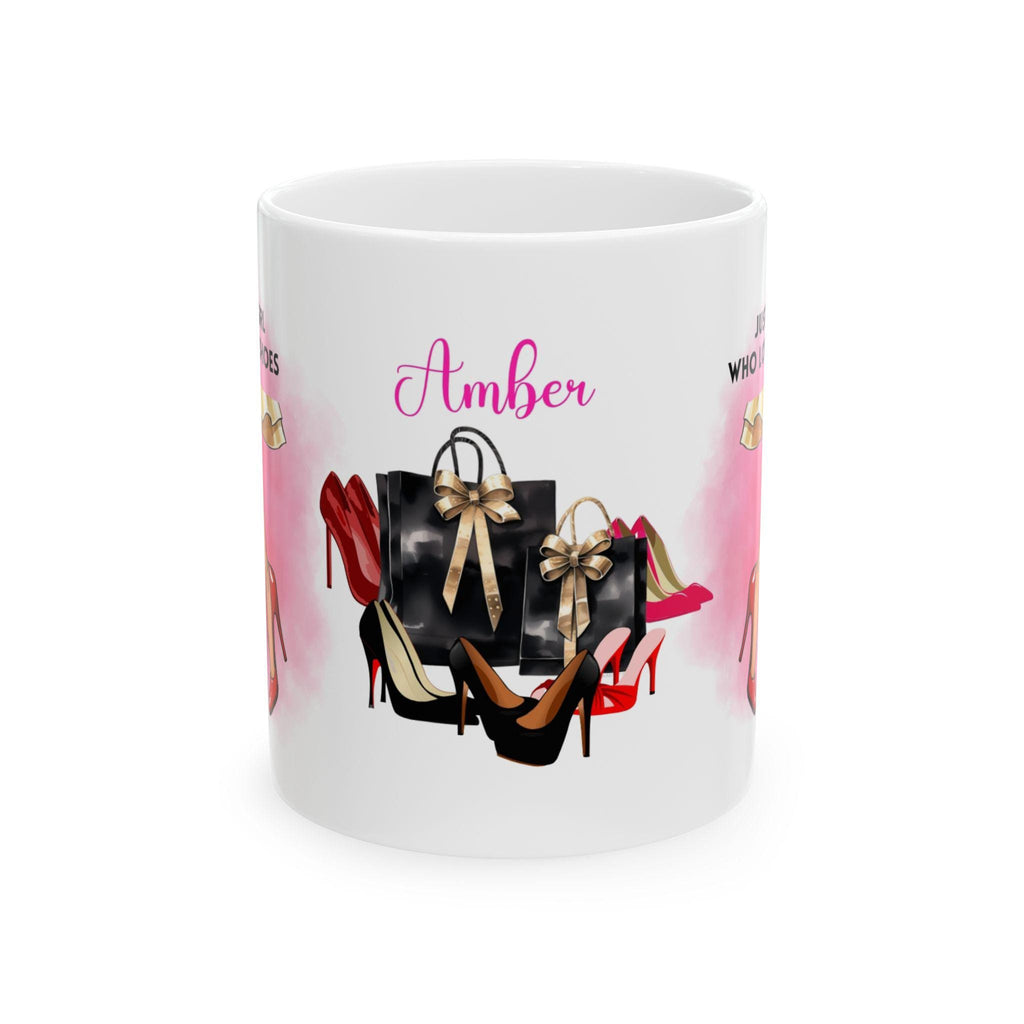Just a girl who loves shoes Mug: Personalised, retail shopping, shoes.