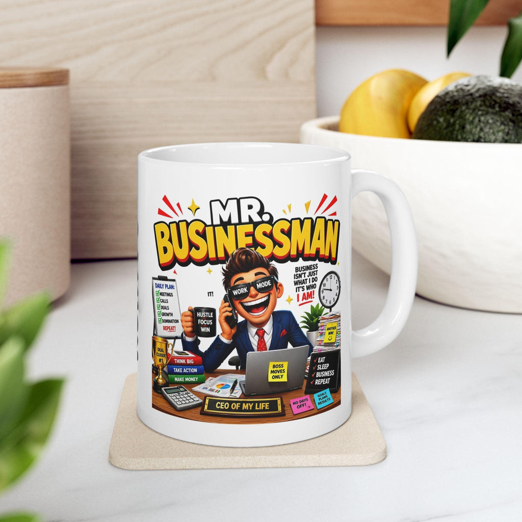 Mr Business Man Workaholic Personalised Funny Mug Boss Gif Cup