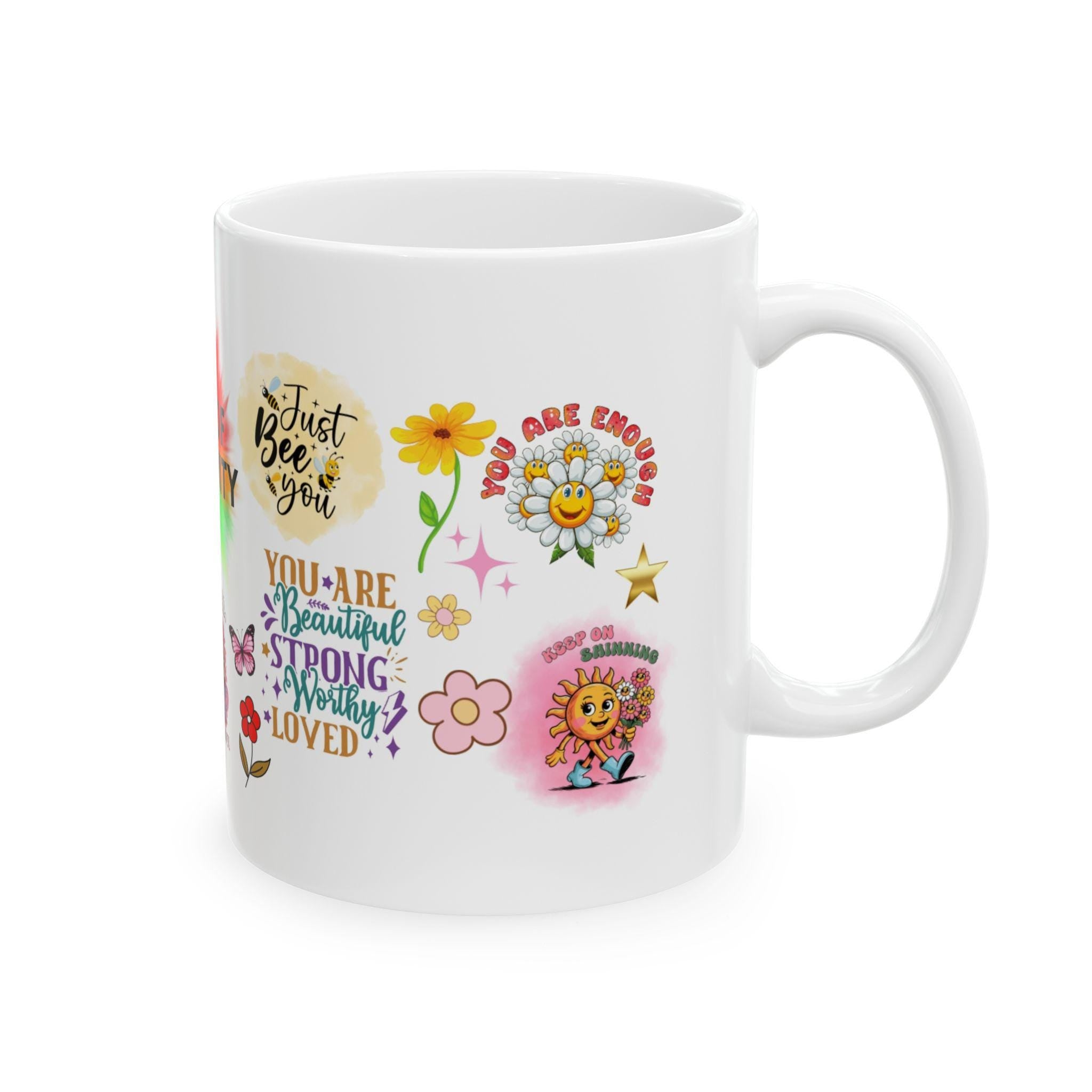 Personalised mug of positivity, you are enough, just be you, gift.