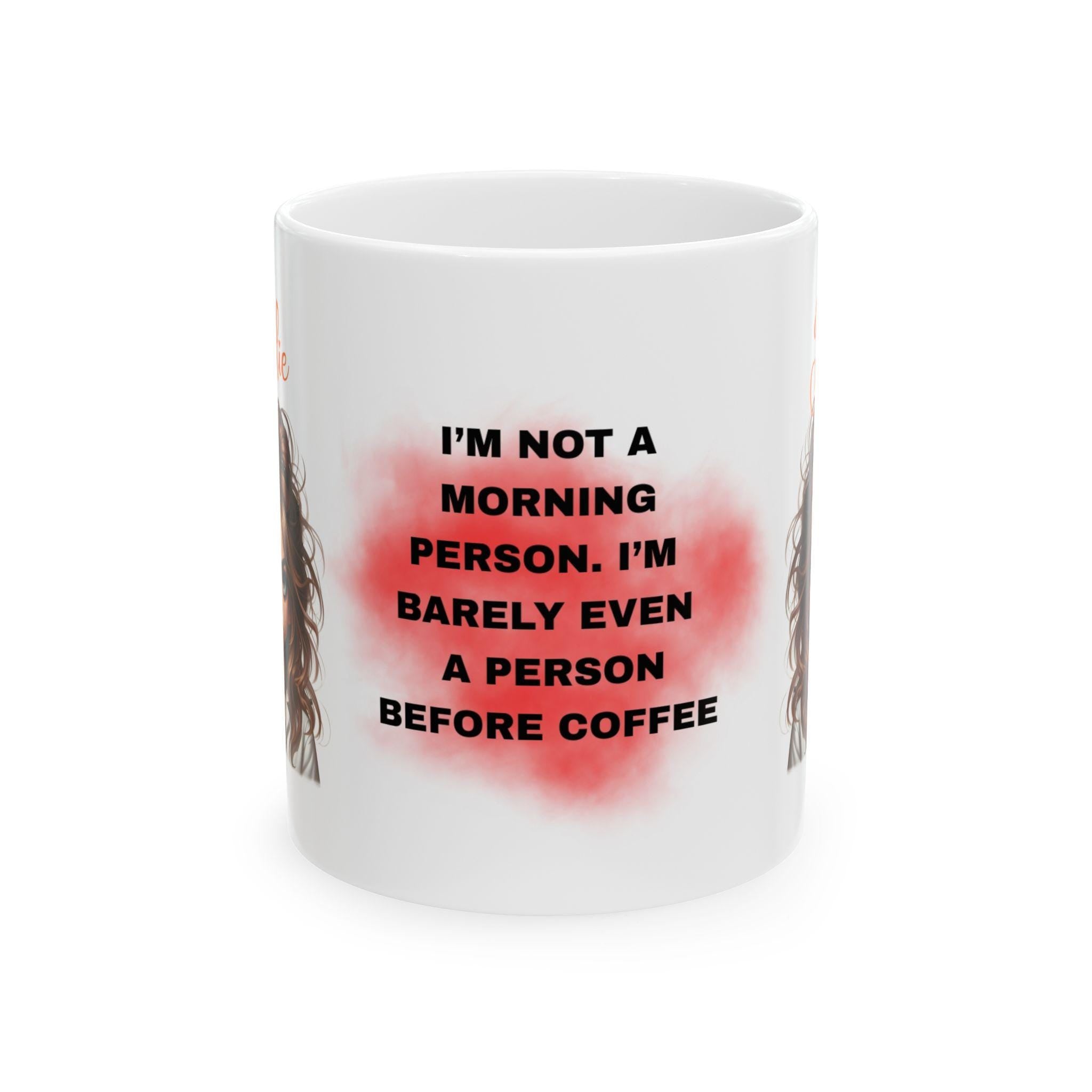 Personalised Morning Person Mug, Funny Coffee Gift