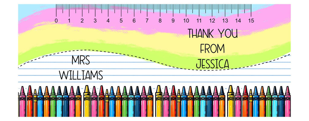 Personalised Teacher Mug, Crayon Design, Thank You Gift